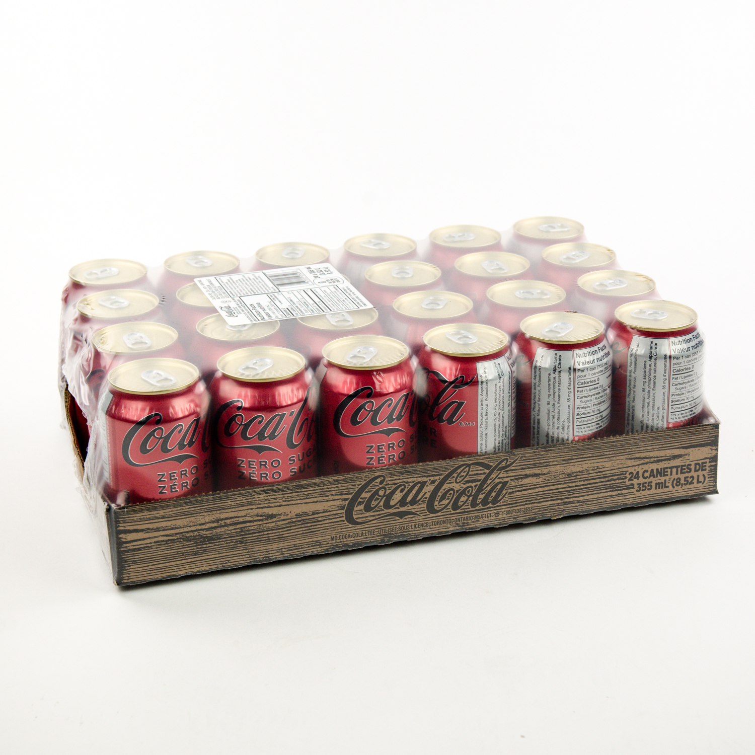 Soda Coca-Cola zéro 355 ml x24 - Boisson gazeuse