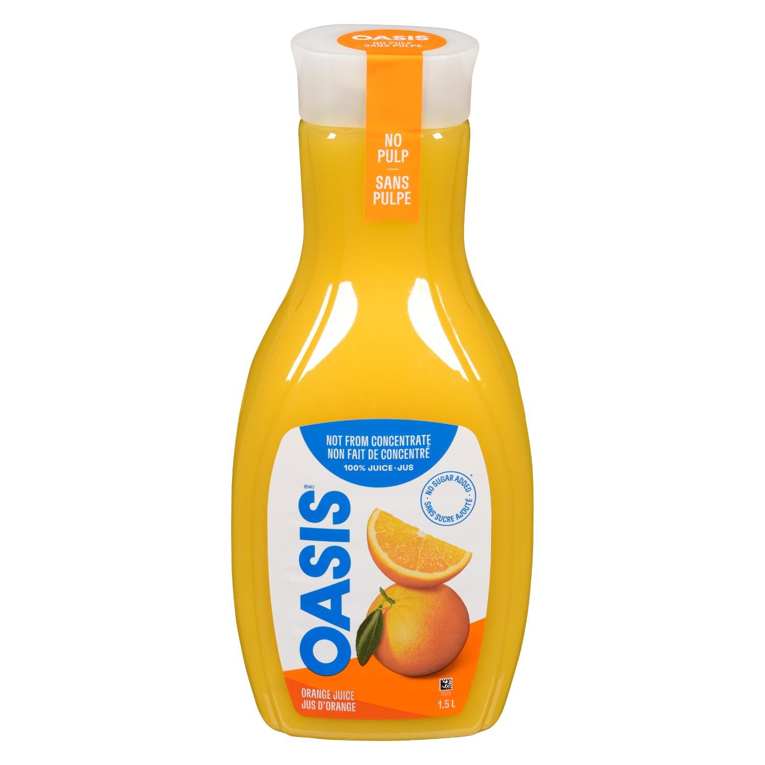 Jus d'orange pur et naturel – Sans pulpe, Non fait de concentré 1.54 L