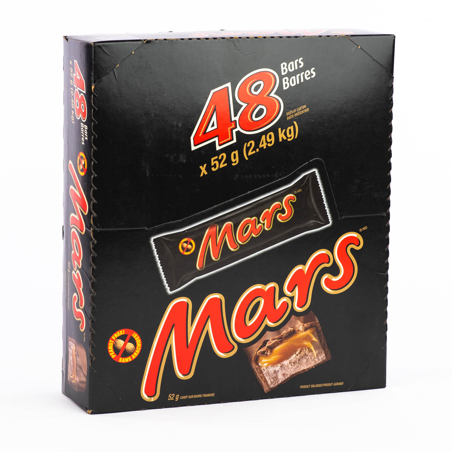 Mars Barres de chocolat sans arachides, 4 barres standards - 208 g