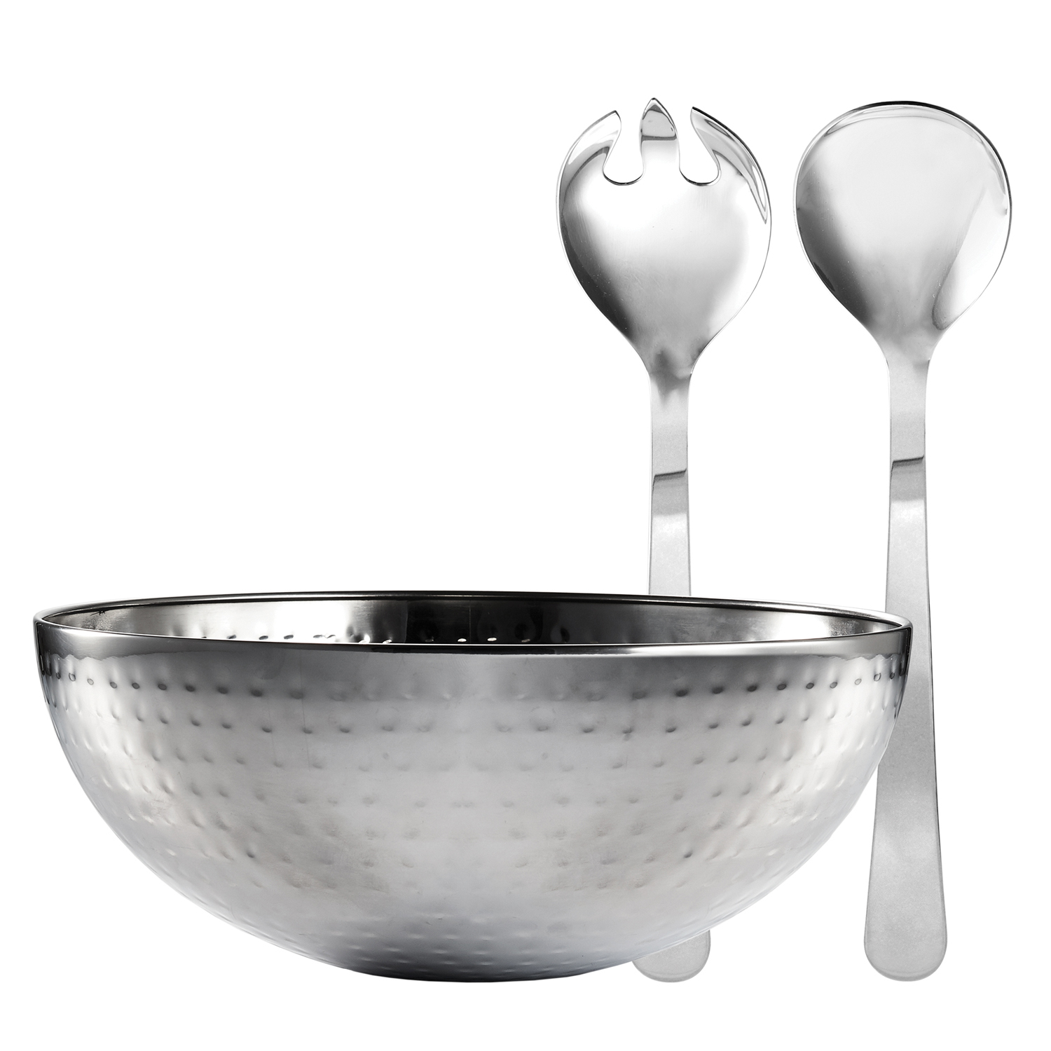 Stainless Steel Salad Bowl 26 cm and Ustensils - Bowl | Mayrand