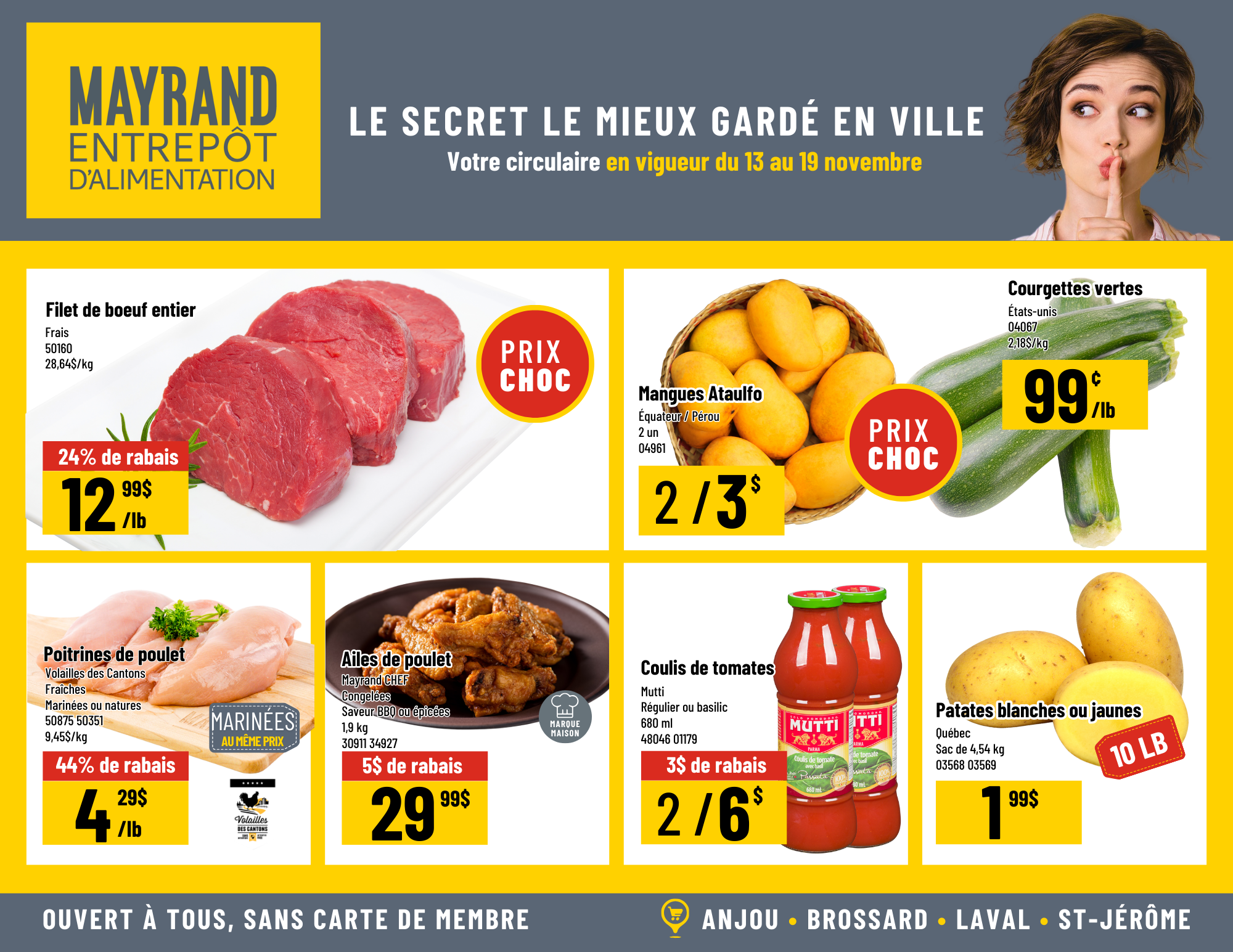 Prix rabais de la semaine | Mayrand Entrepôt d'Alimentation