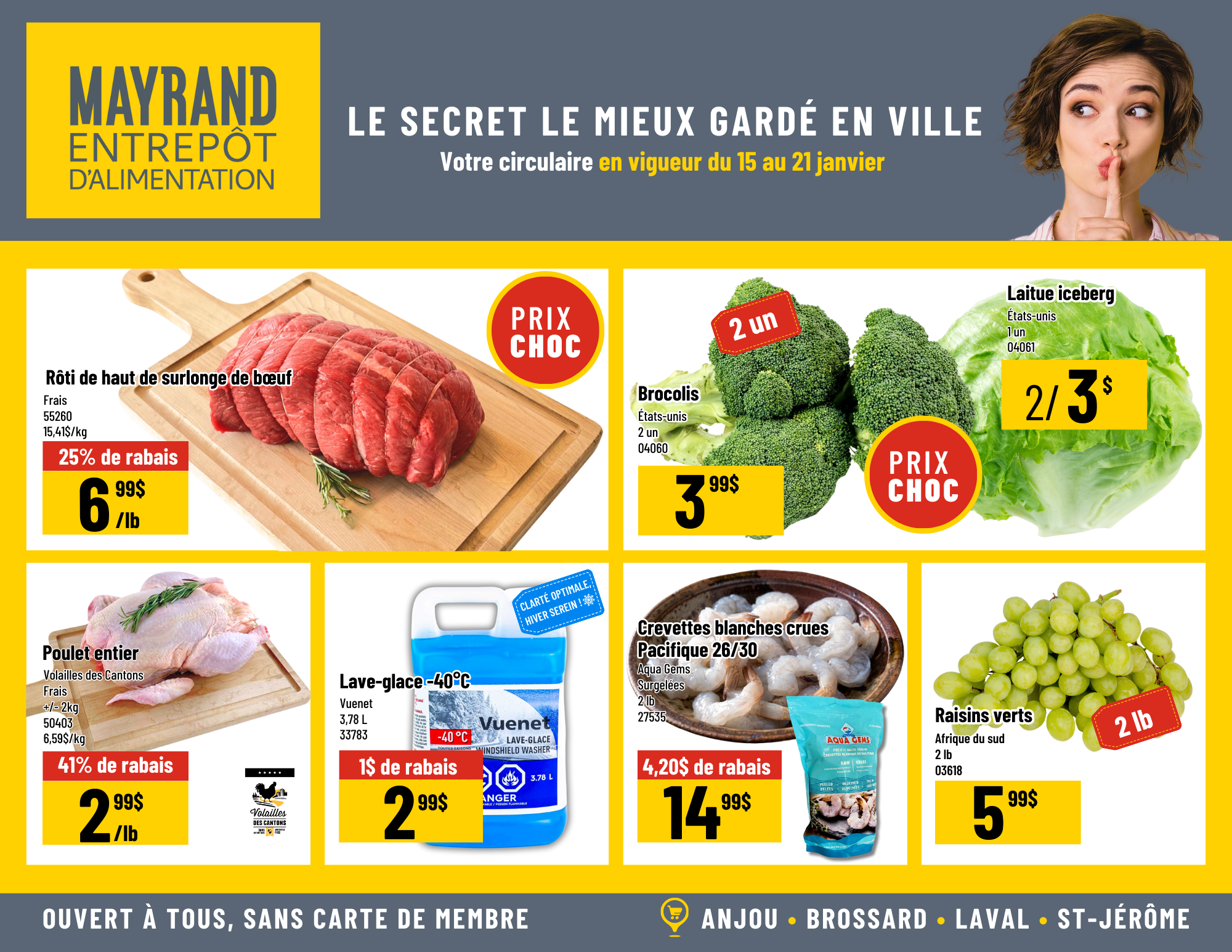 Prix rabais de la semaine | Mayrand Entrepôt d'Alimentation