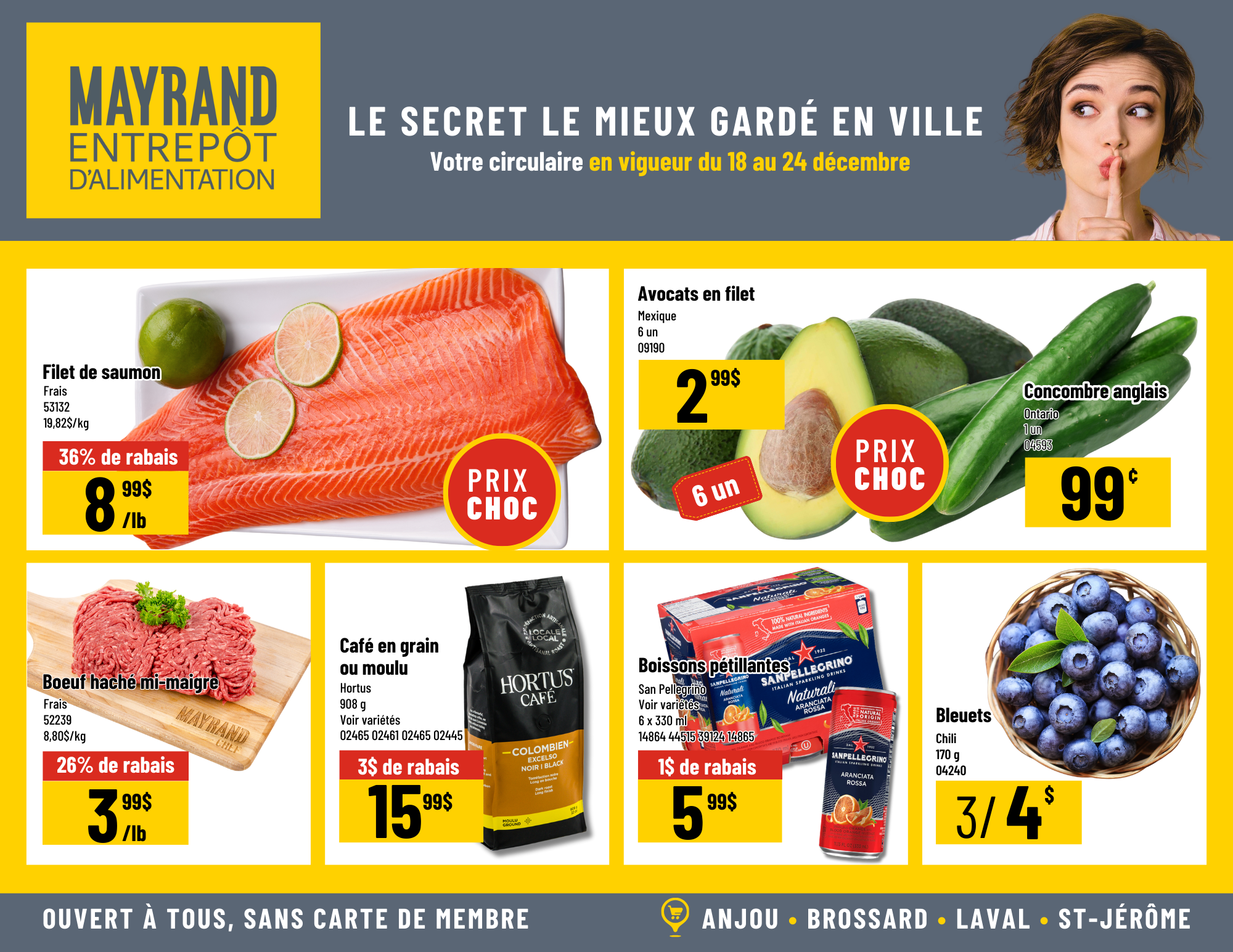 Prix rabais de la semaine | Mayrand Entrepôt d'Alimentation