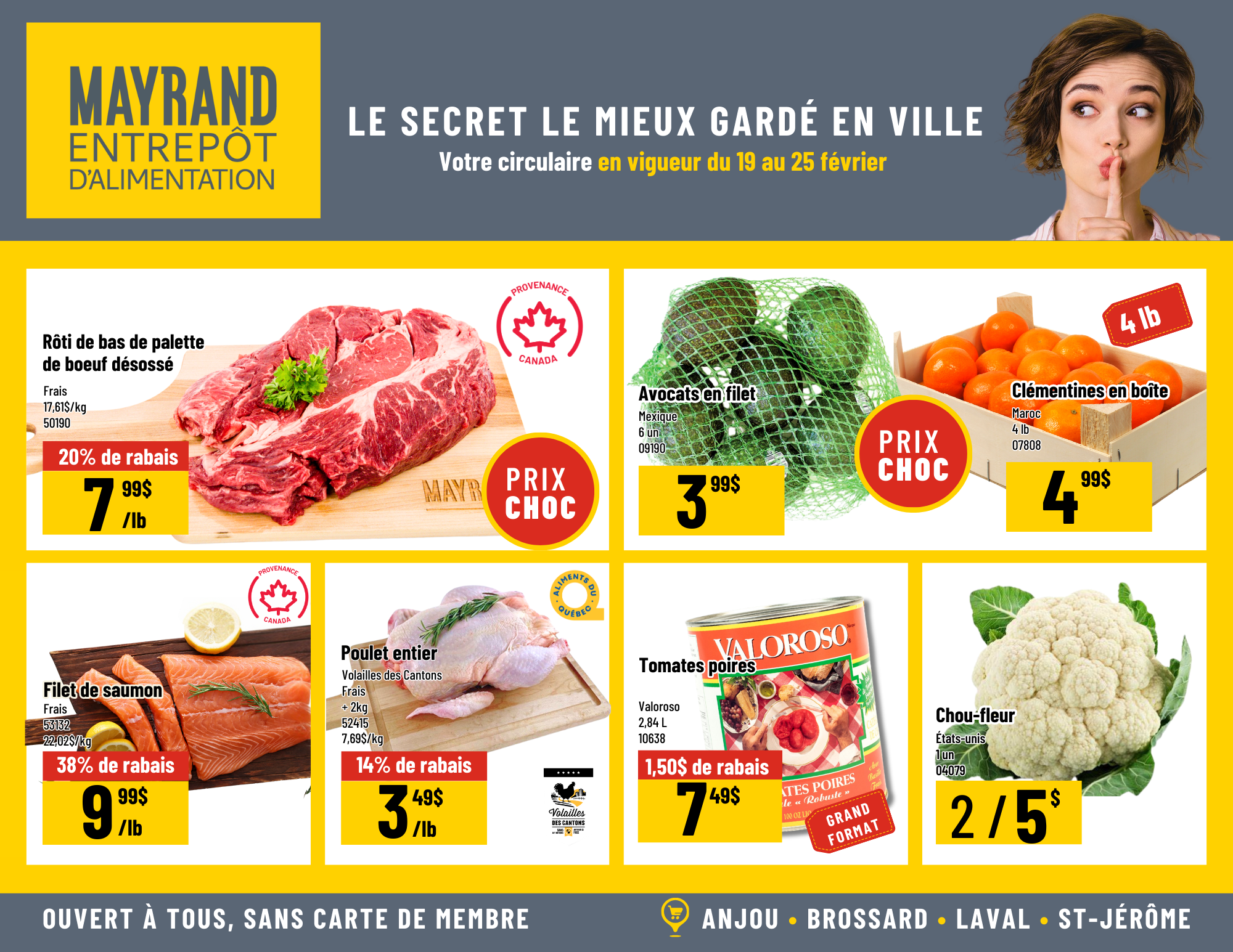 Prix rabais de la semaine | Mayrand Entrepôt d'Alimentation