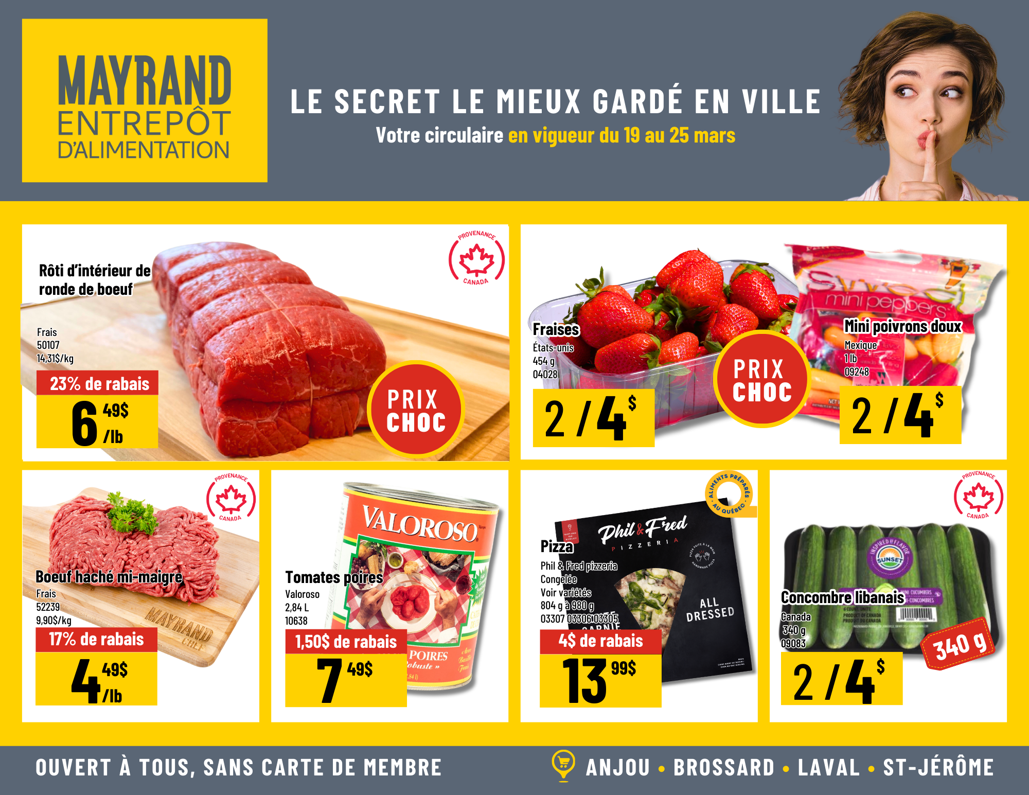 Prix rabais de la semaine | Mayrand Entrepôt d'Alimentation