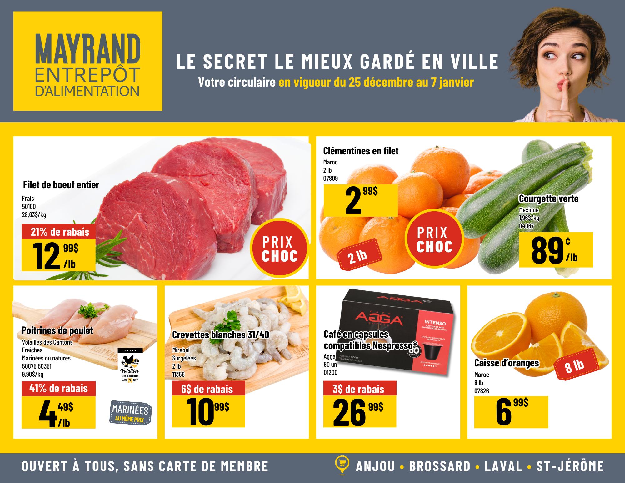 Prix rabais de la semaine | Mayrand Entrepôt d'Alimentation