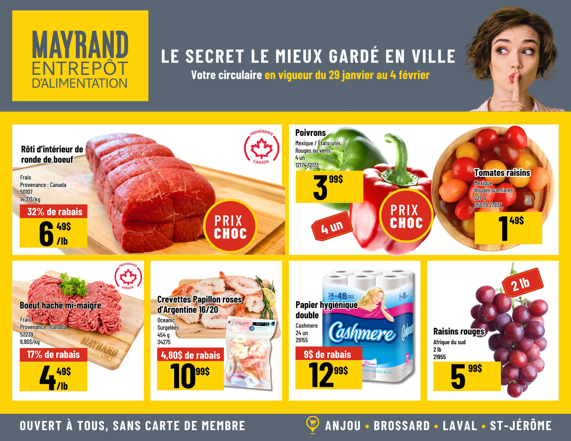 Prix rabais de la semaine | Mayrand Entrepôt d'Alimentation