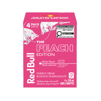 White Peach Energy Drink 4 x 250 ml