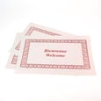 Red Welcome Print Paper Placemat 14.25''x10'' x1000