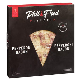 Pizza pepperoni bacon surgelée
