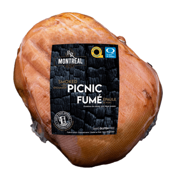 Épaule de porc fumée au bois d'érable avec os