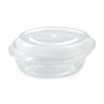Contenant et couvercle ronds transparents 34 oz / 965 ml x50