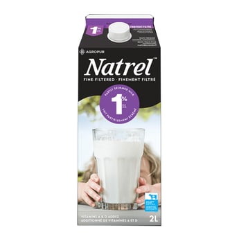 Lait 1% finement filtré