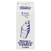 Mélange à crème glacée à la vanille 2 L