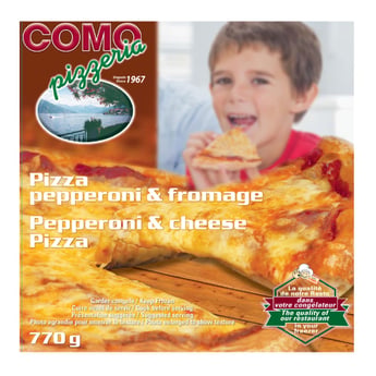 Pizza au pepperoni et fromage congelée