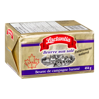 Beurre non salé de campagne baratté