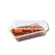 Contenant couvercle rectangle transparent 16oz
