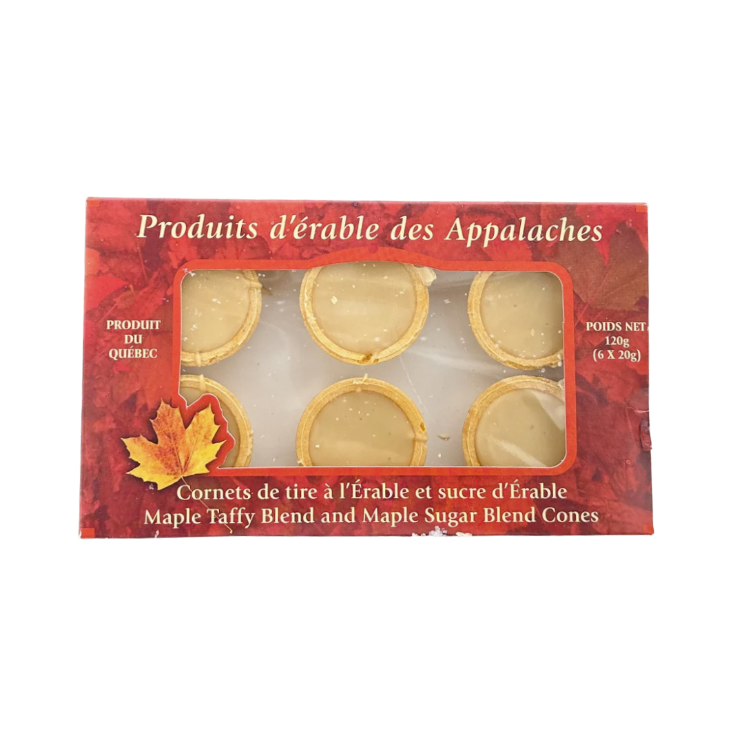 Box of 6 maple taffy and sugar blend from Quebec