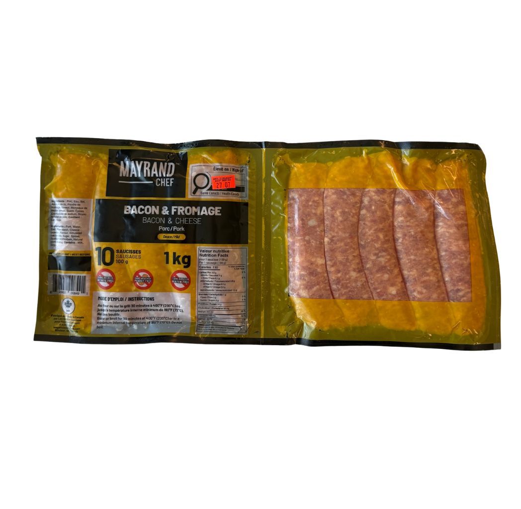 Saucisse bacon fromage