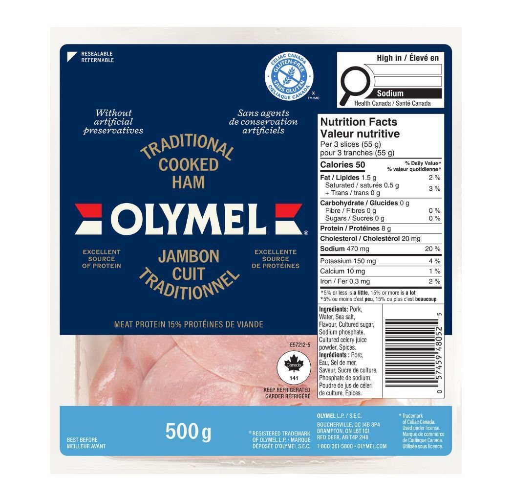 Jambon cuit traditionnel tranché 500 g
