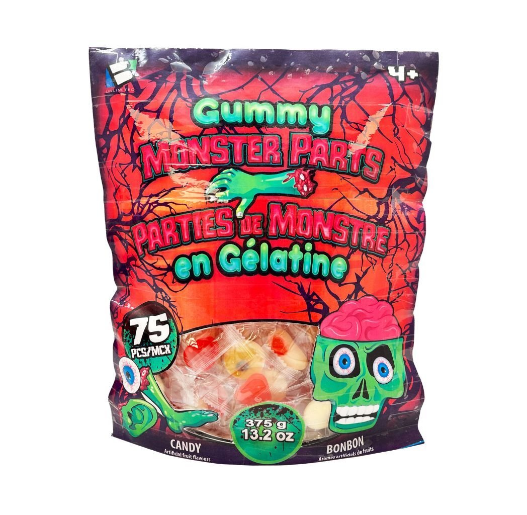 Bonbon partie de monstre gélatine