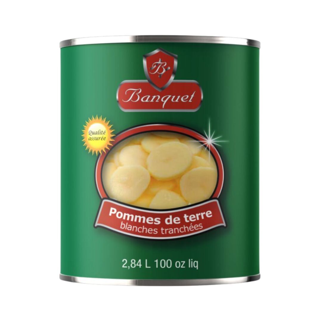 Pommes de terre blanches tranchées