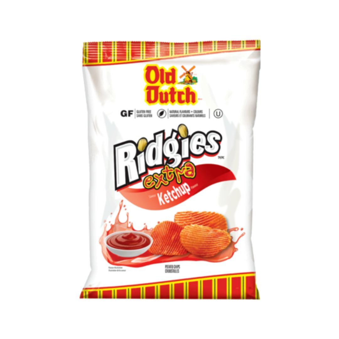Croustilles Ridgies ketchup