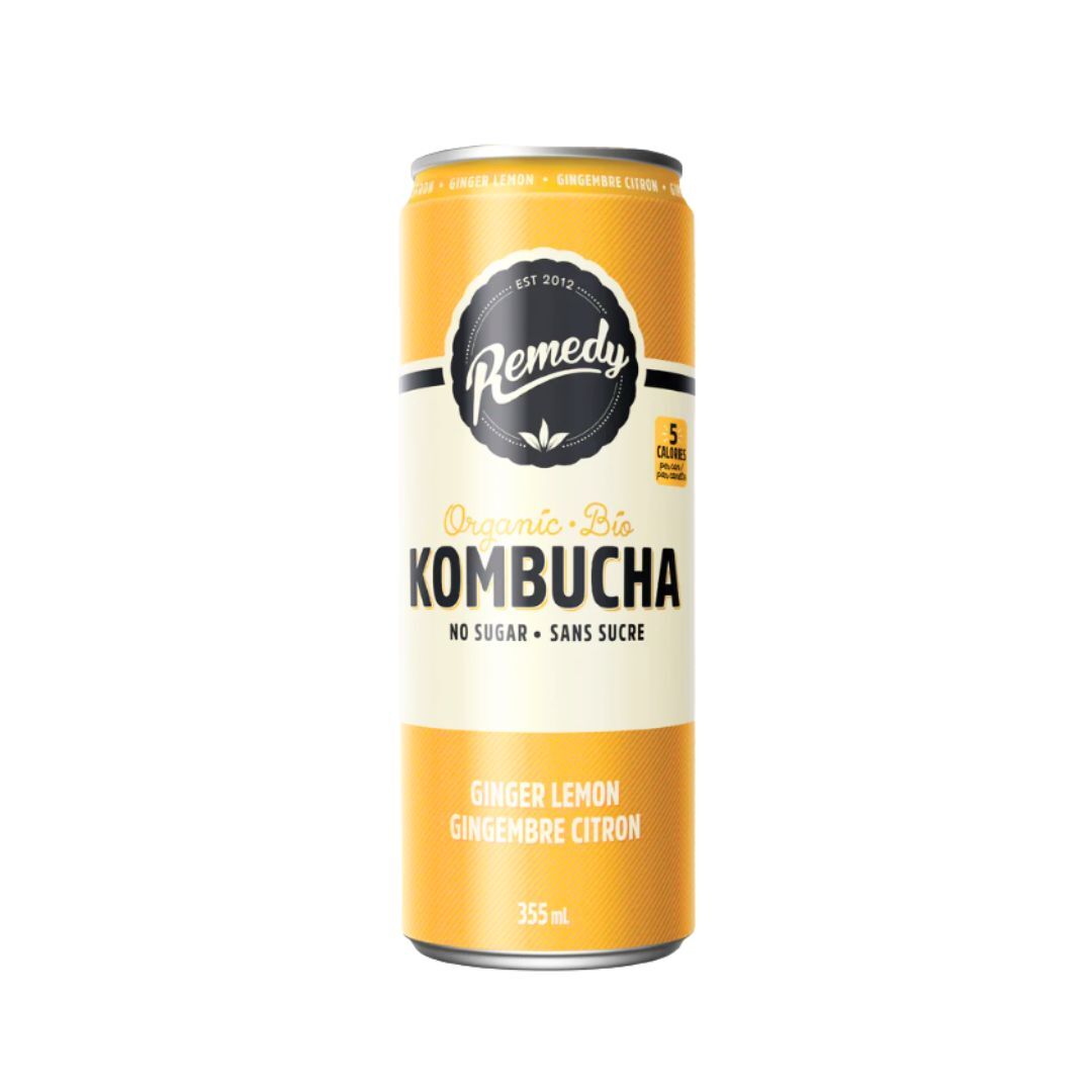 Ginger lemon kombucha 4 x 355 ml
