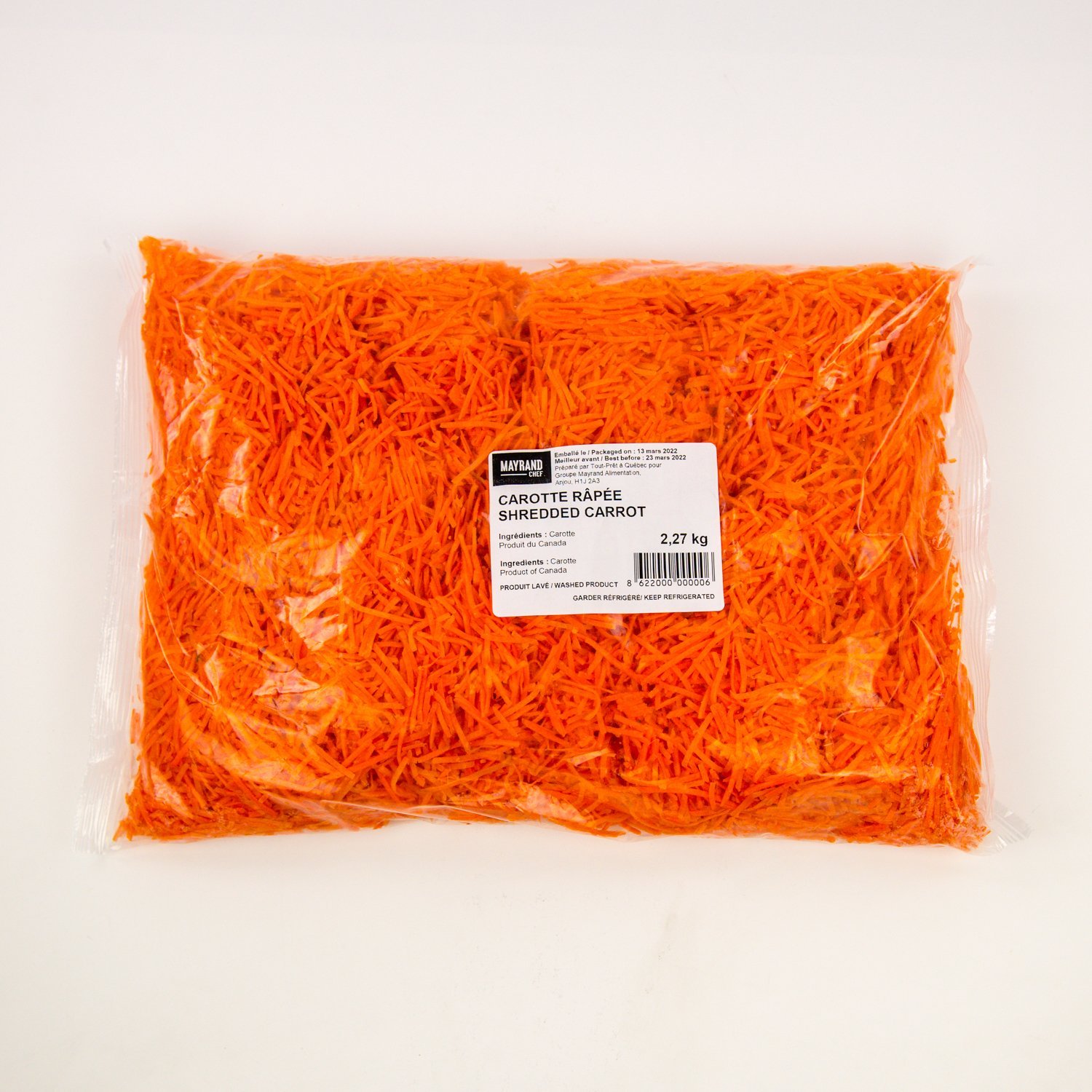 Grated Carrot 2.27 kg
