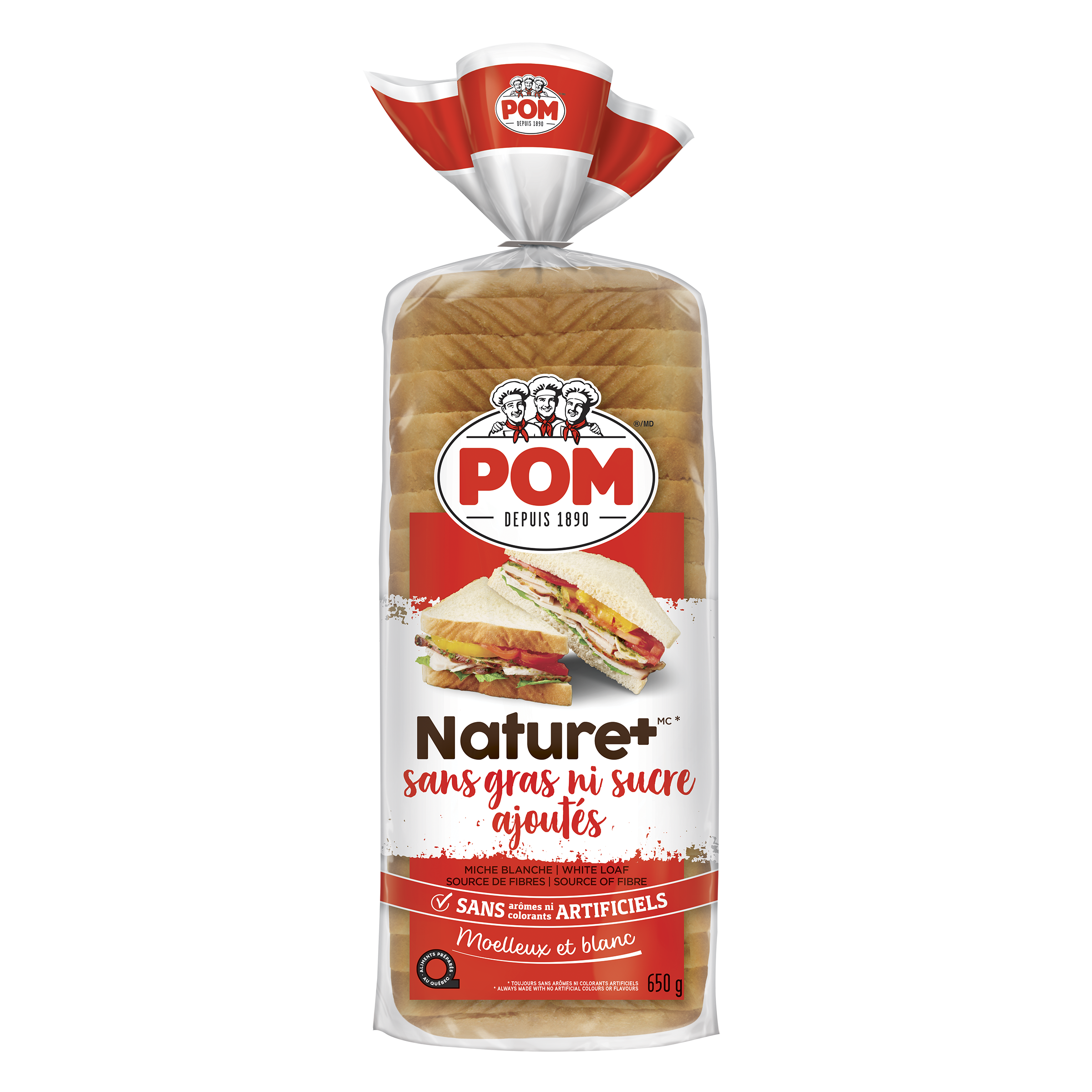 Nature No Fat Or Sugar Added White Bread 650 g