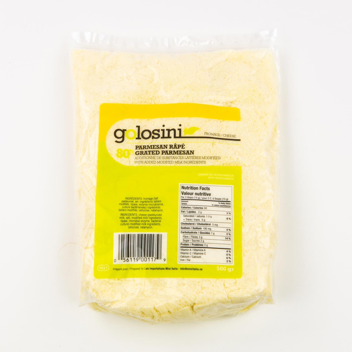 Grated Parmesan Cheese 80% 500 g