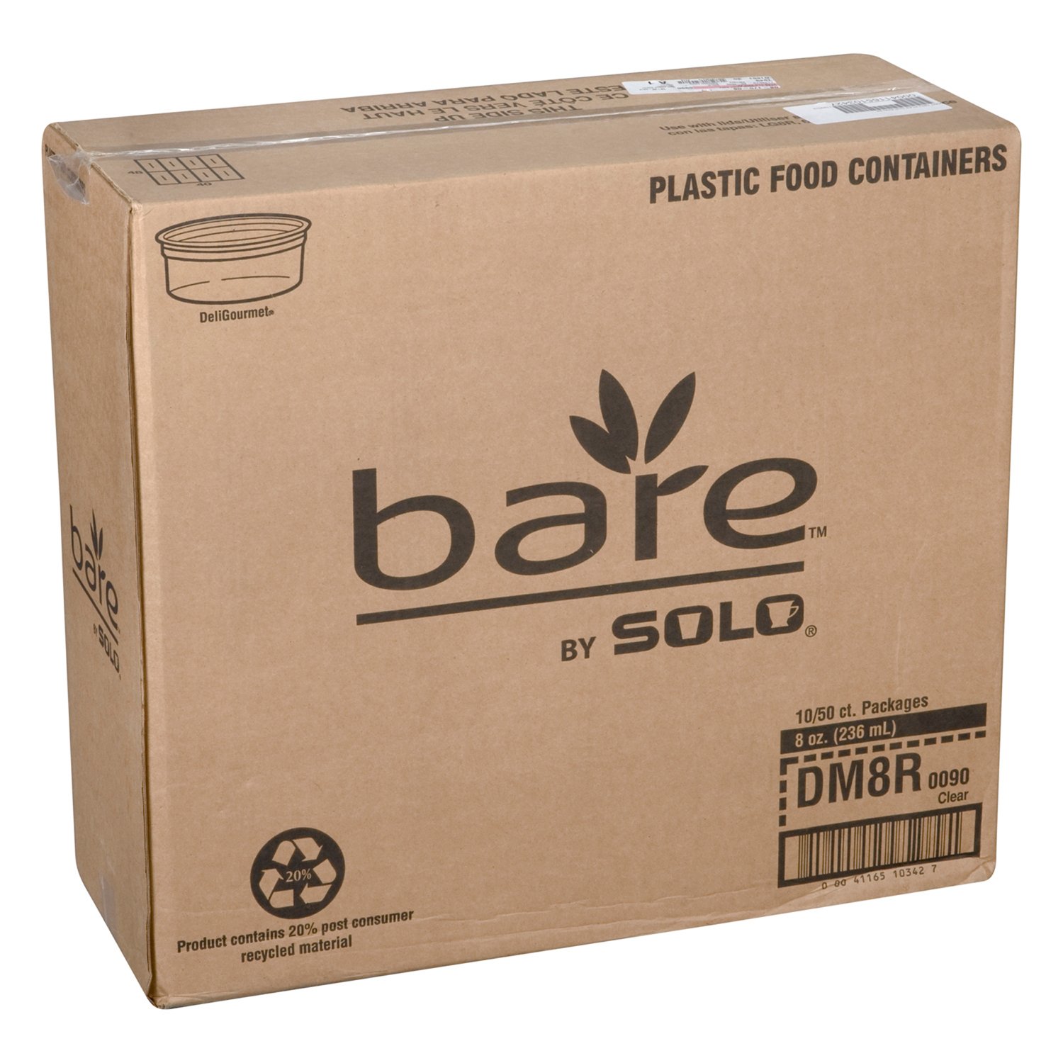 RPET Plastic Food Container 8 oz x50-tertiary-image