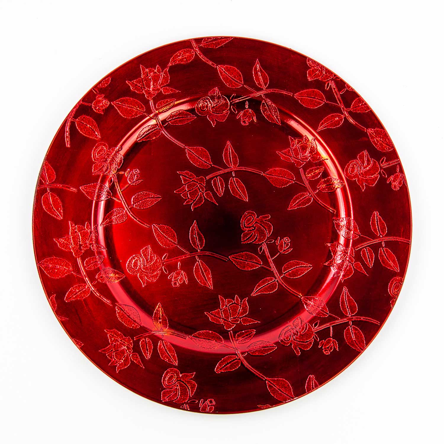Floral Gold Charger Plate 13