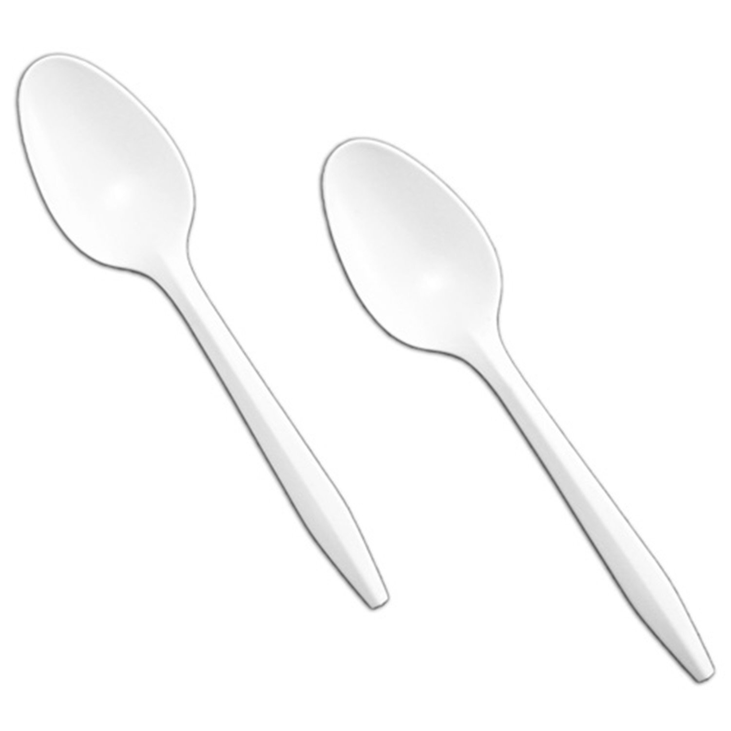 White Polypropylene Teaspoon x1000