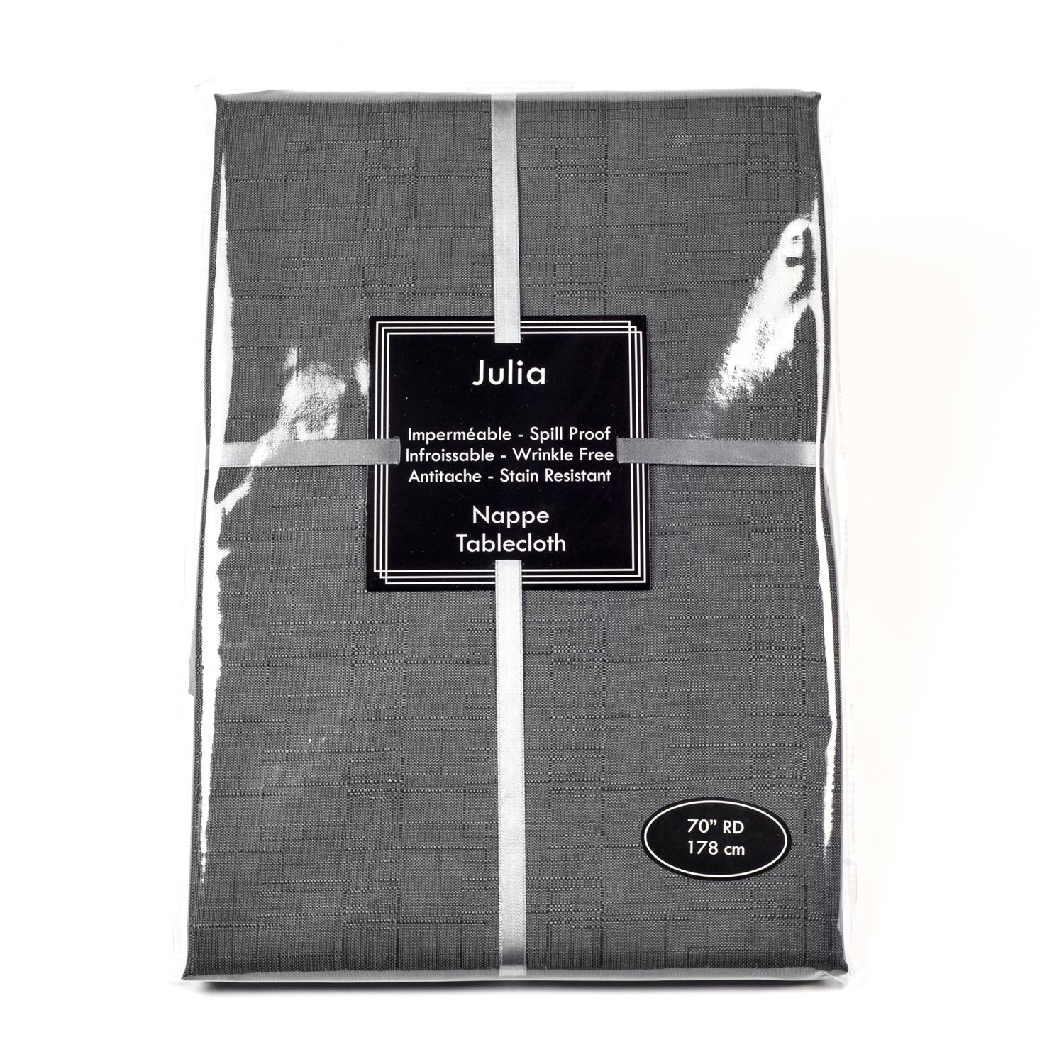 Restaurant Charcoal Round Tablecloth 70 po