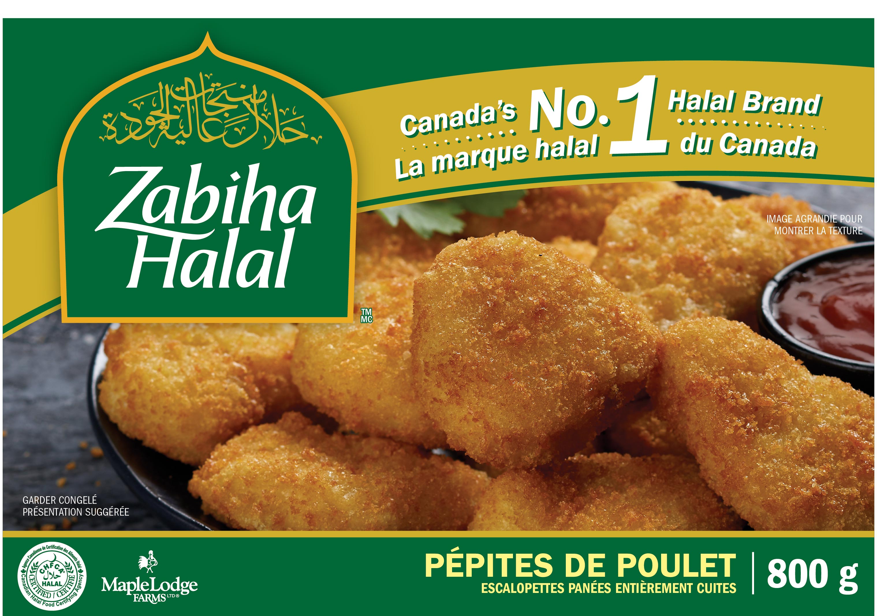 Halal Cooked Breaded Chicken Nuggets 800 g