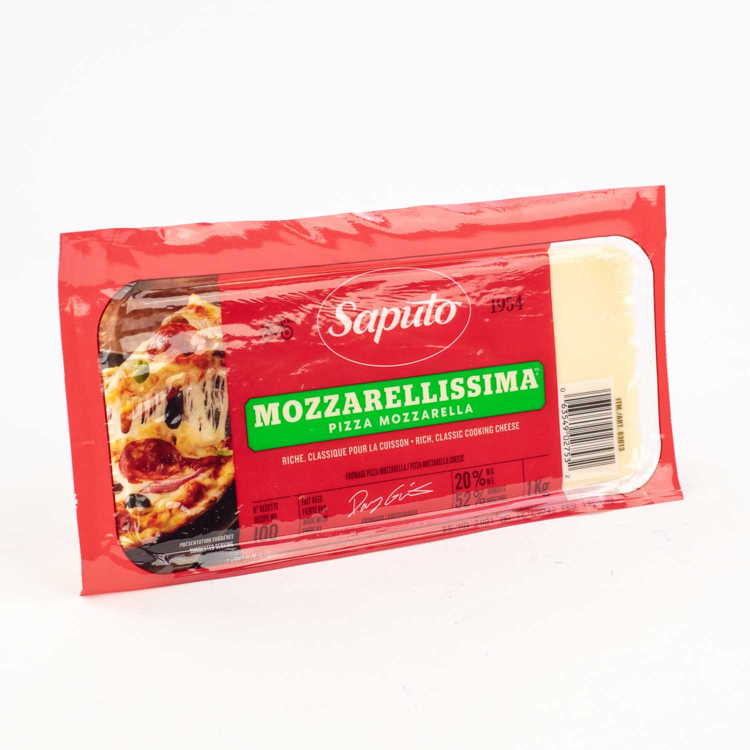 Mozzarellissima Cheese 20%  1 kg