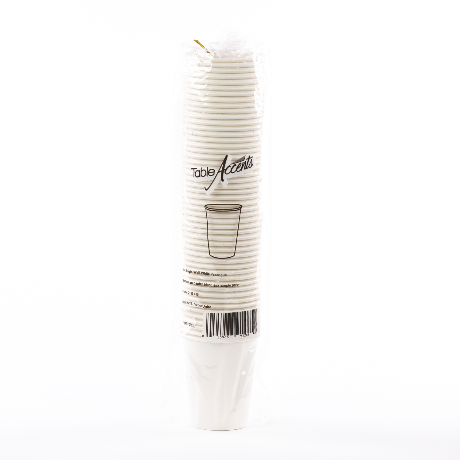 Single Wall White Hot Paper Cup 8 oz x50