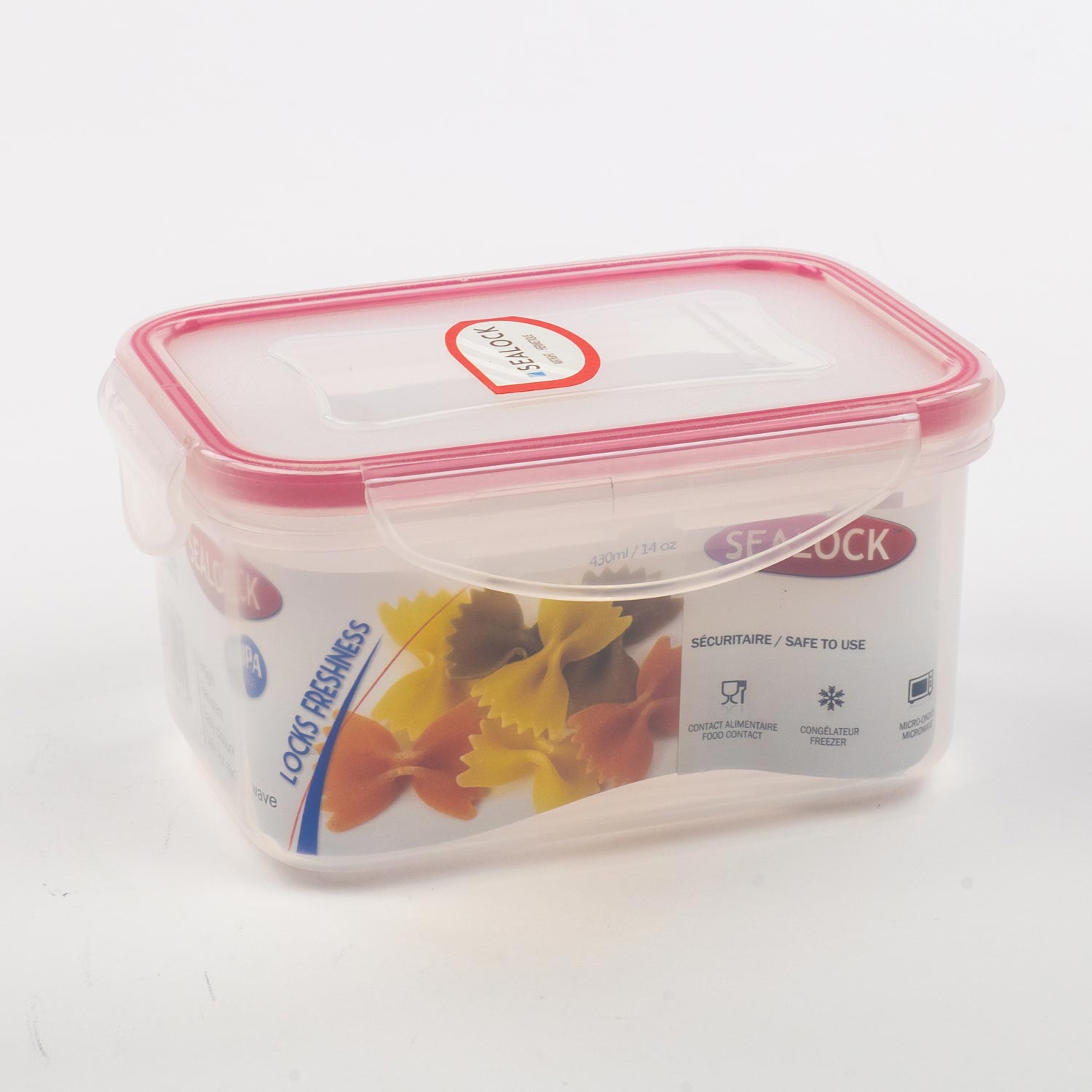 High Side Rectangular Plastic Container 430 ml
