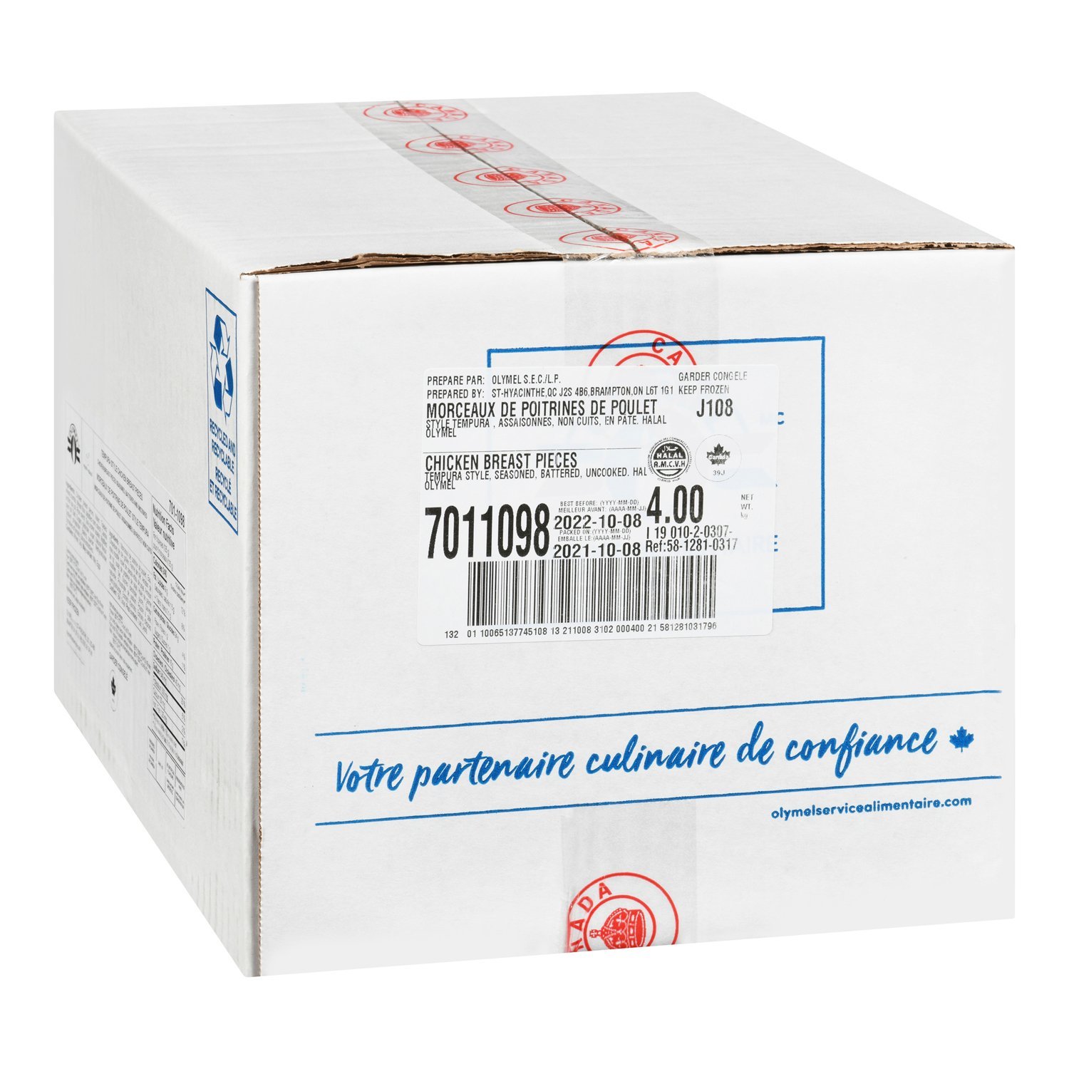 Frozen Tempura Raw Chicken Breast Pieces 2 kg-tertiary-image