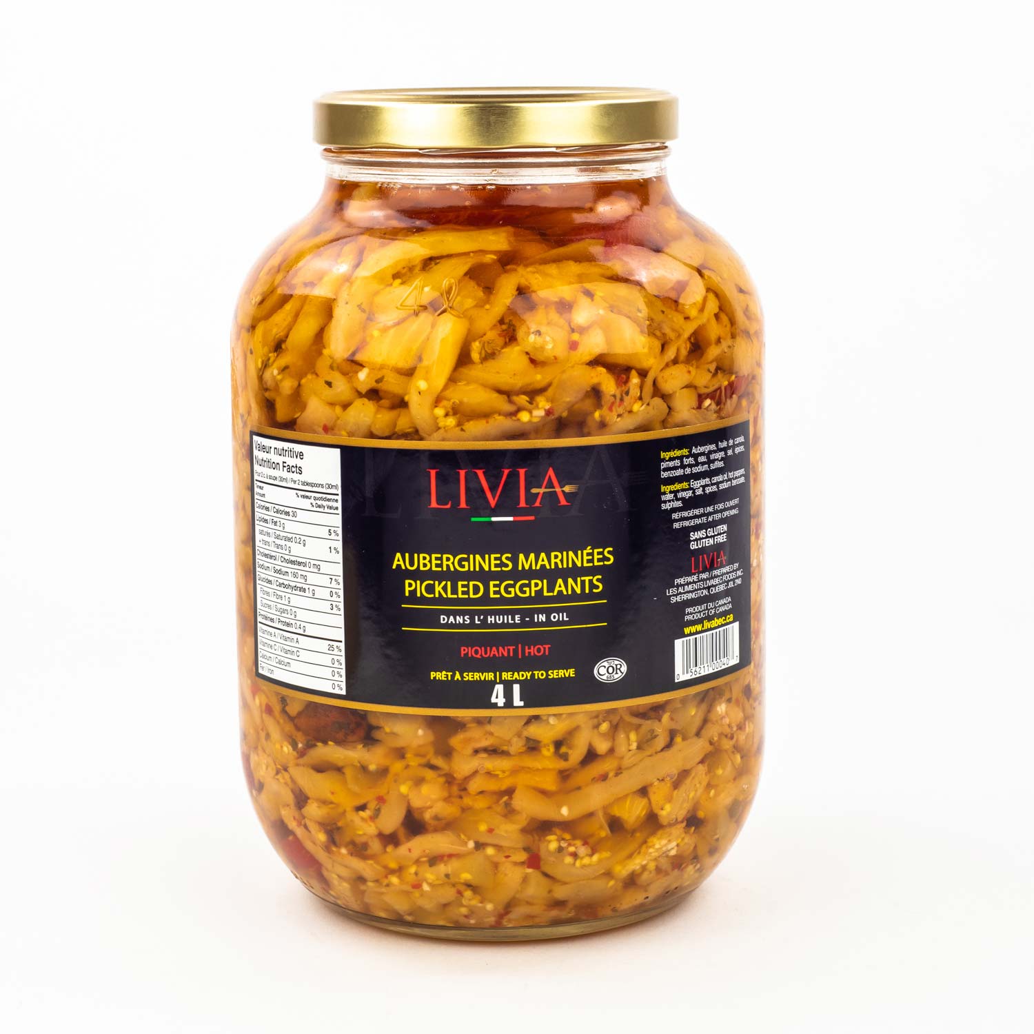 Hot Marinated Eggplant 4 L