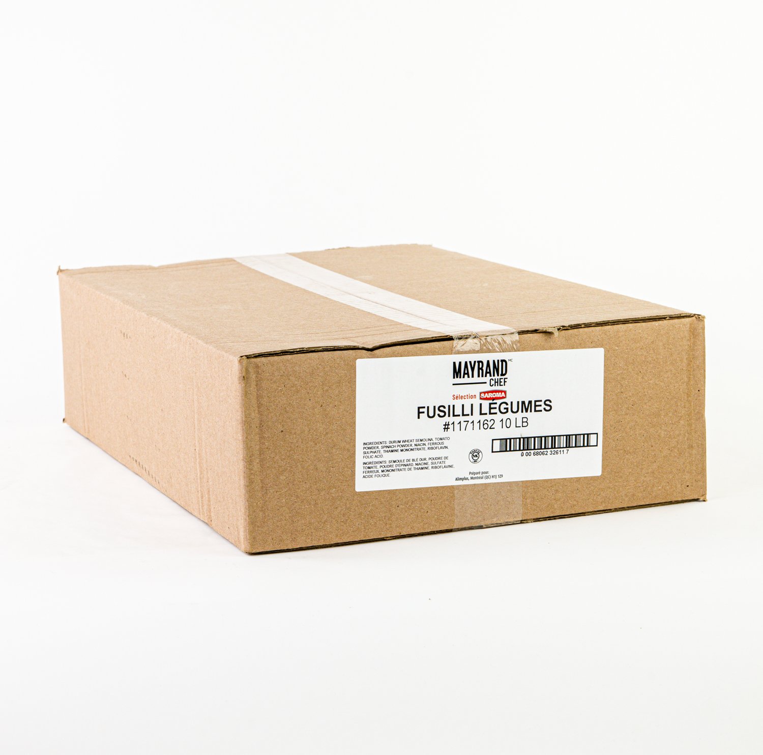 Pâtes fusili aux légumes 10 lb