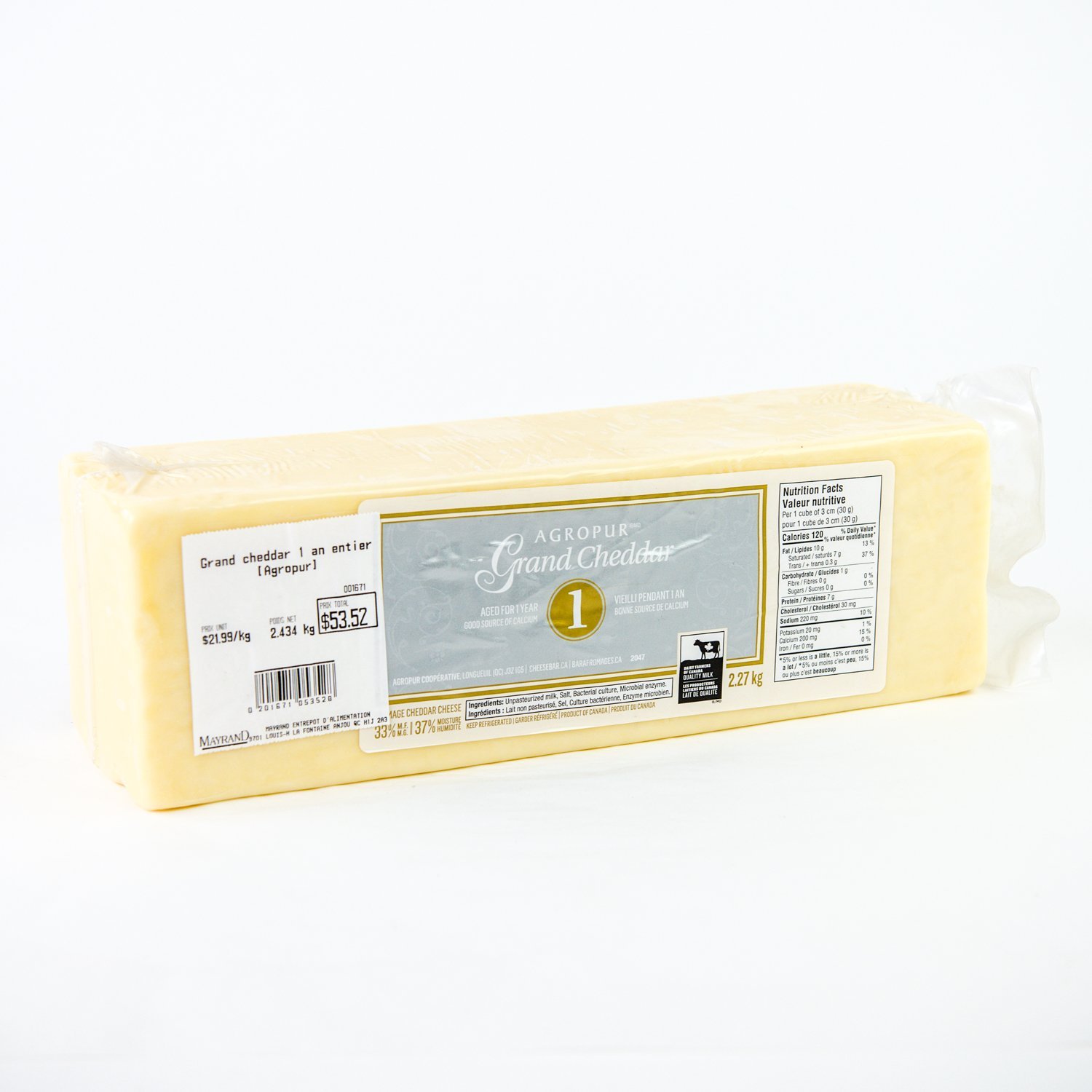 Grand cheddar 1 an entier