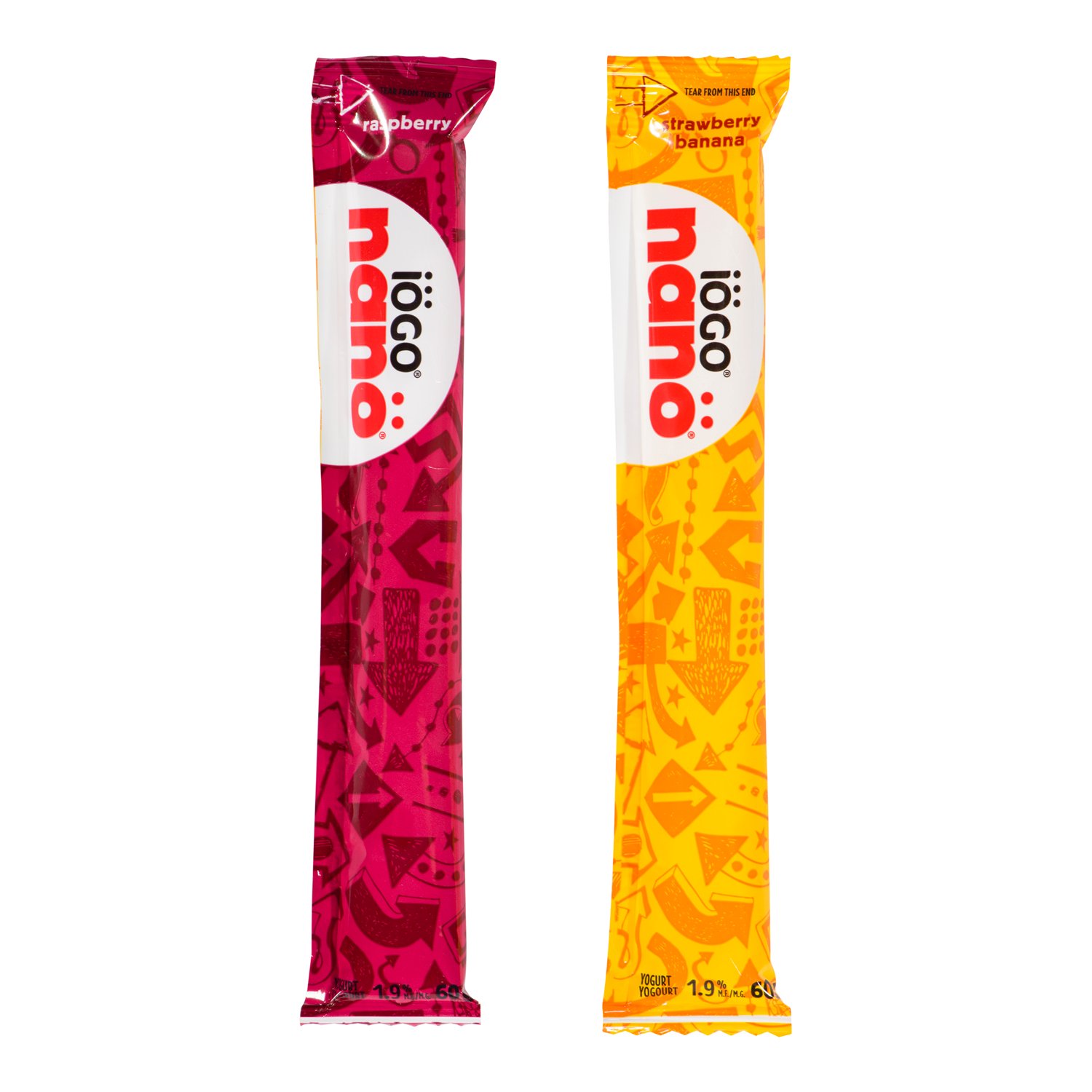 Yogourts en tube fraise et banane / framboises-secondary-image