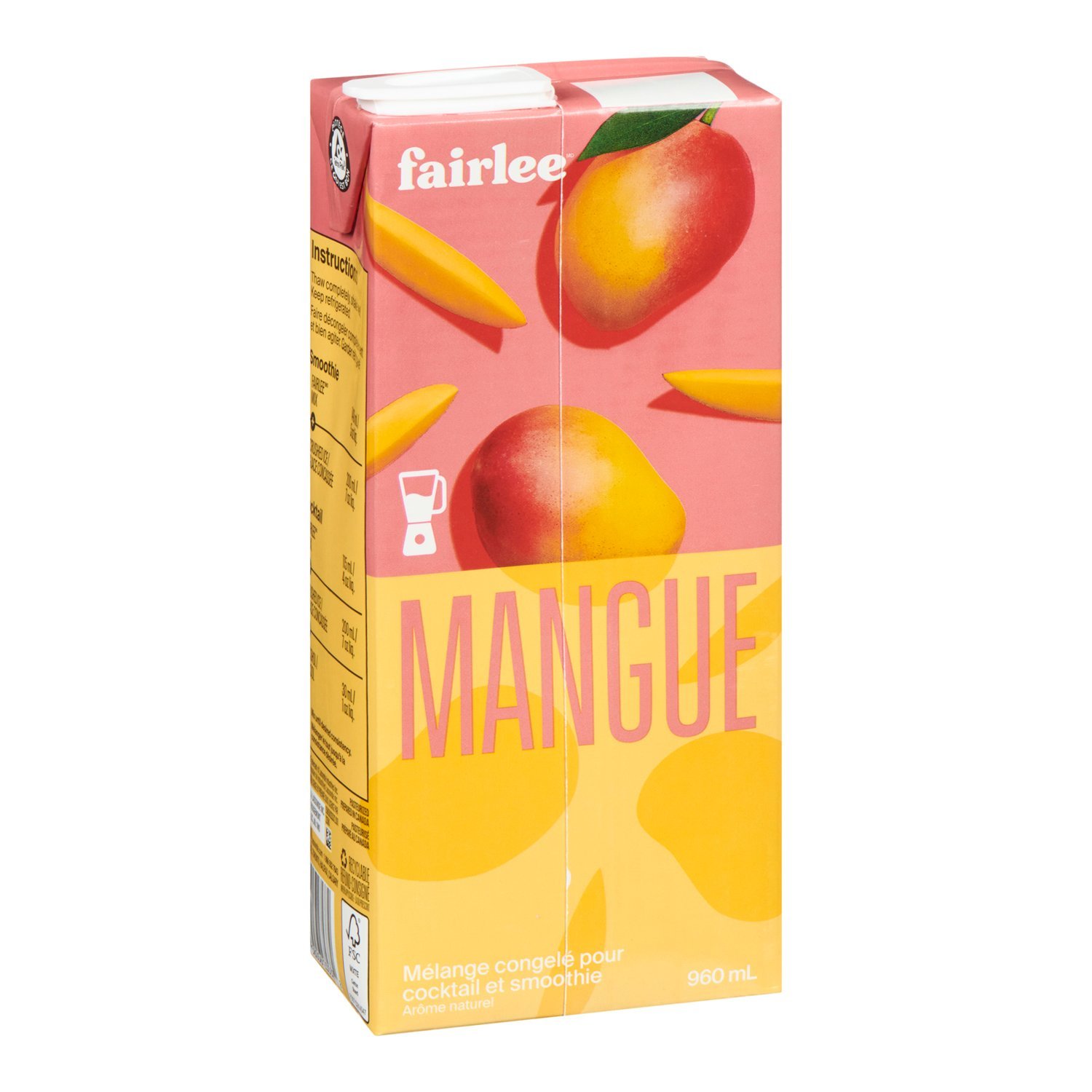 Jus de mangue congelé pour cocktail et smoothie 960 ml