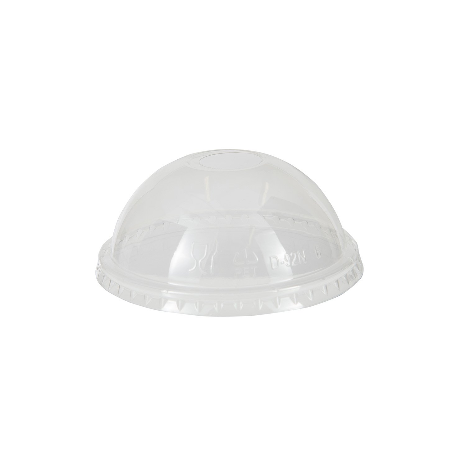 Couvercle plastique PET dôme avec trou 12 on  x50