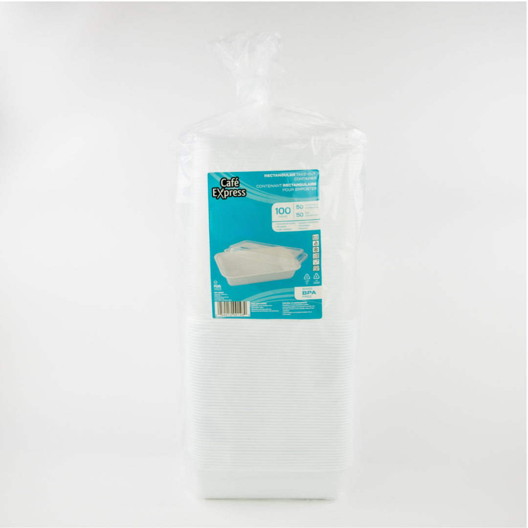 Contenant plastique base blanche 34 on x50