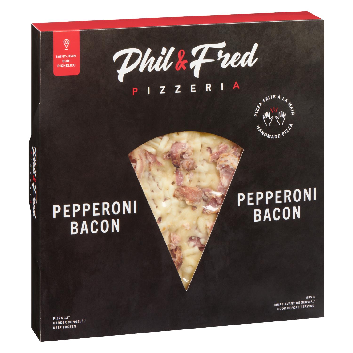 Pizza pepperoni bacon surgelée 955 g