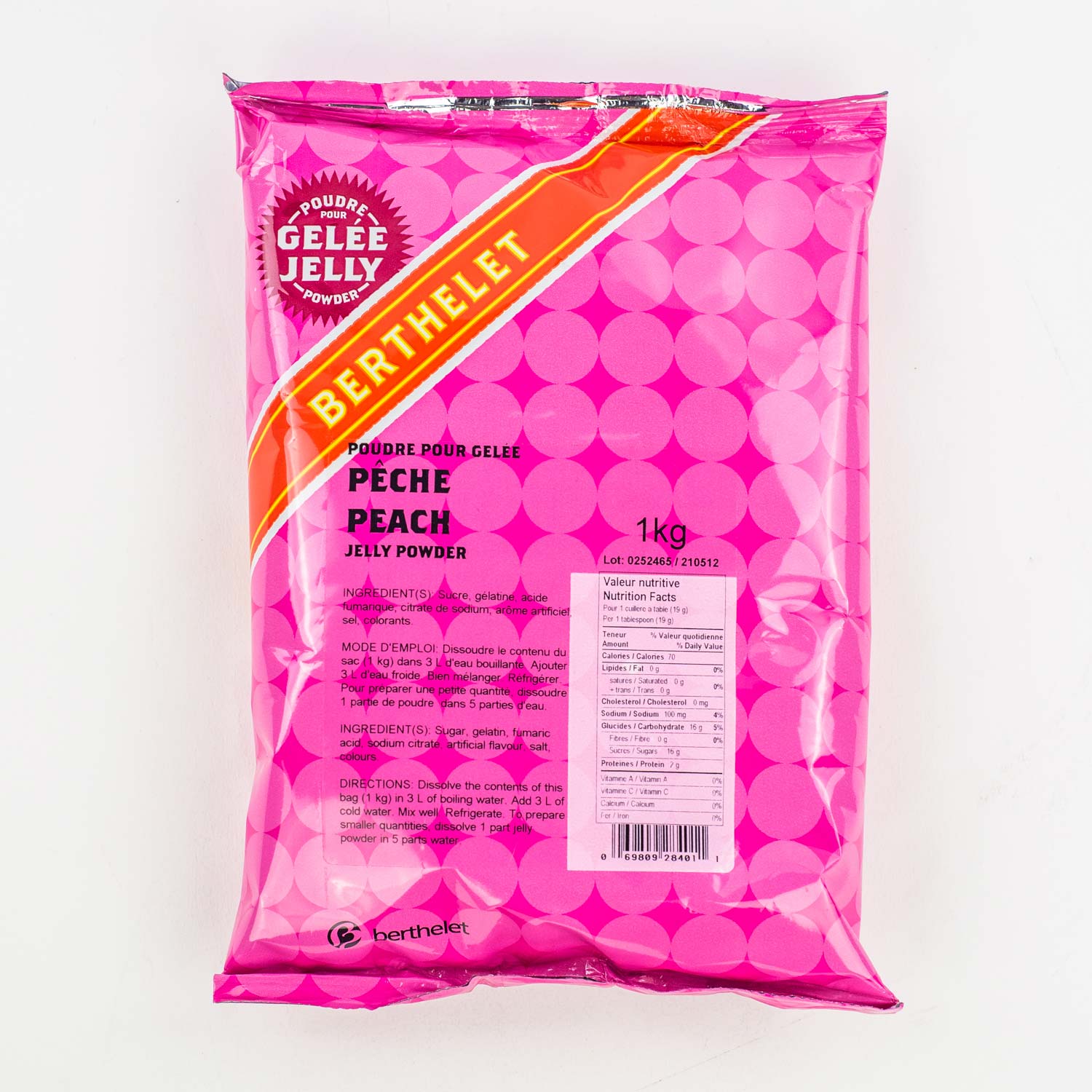 Gelée en poudre à la pêche 1 kg