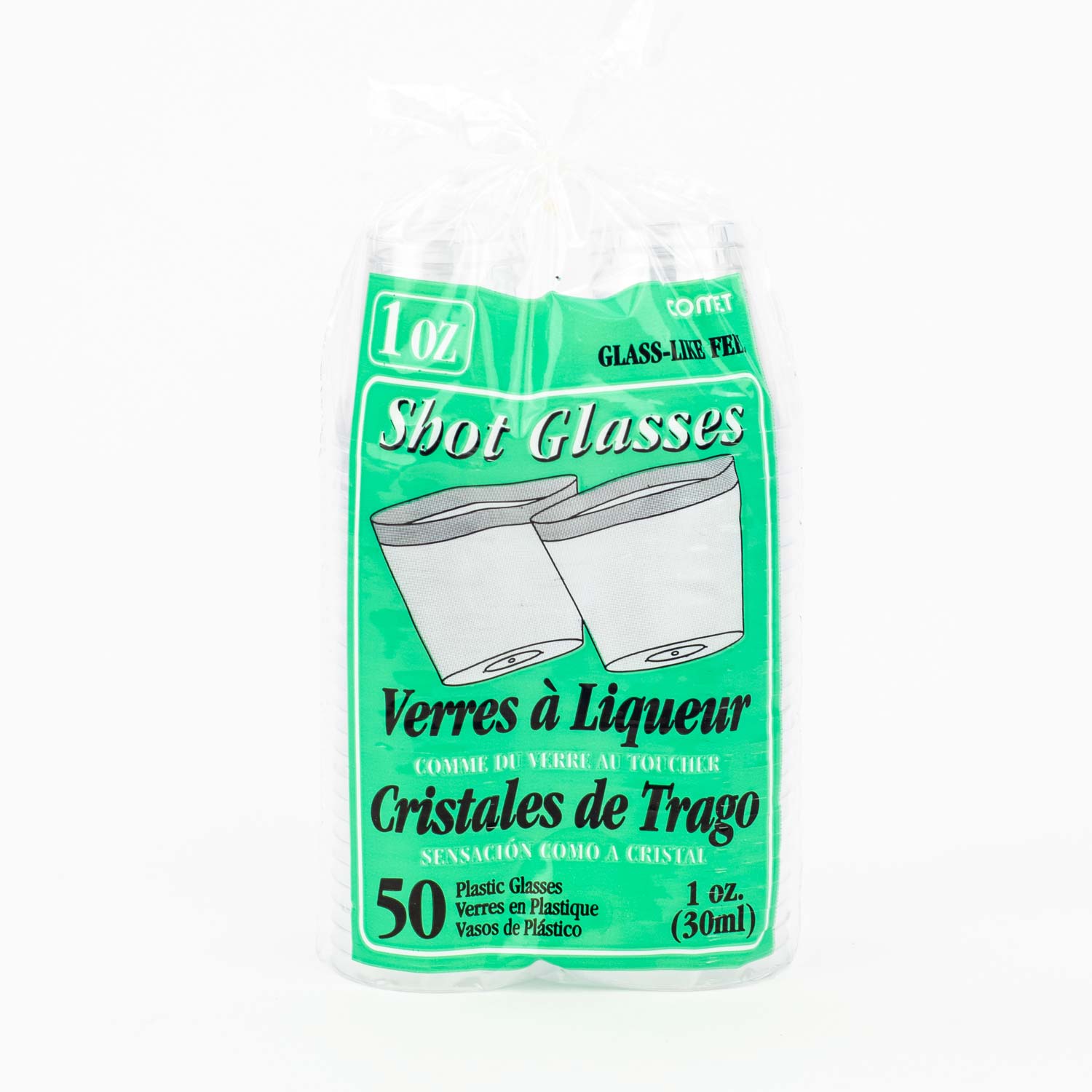 Verre shooter plastique 1 on x50